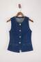 Mavi Fitted %100 Pamuklu Denim Yelek TWOSS26YE00037 - 5