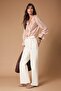Ekru Zincir Kemer Detaylı Yüksek Bel Az Esnek Wide Leg Jeans TWOSS26JE00186 - 2