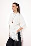 White Regular Single Jersey Plain Knit Skirt Hem Lace Detail TCTSS26RT00005 - 2