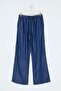 Koyu Mavi Orta Bel More Sustainable %100 Tencel Wide Leg Jeans TWOSS26JE00234 - 5