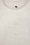 Ecru Girl's Ribbed Knit Button Knitted T-Shirt Tkdss26Ts00034 - 6