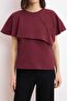 Bordo Regular/Normal Fit Short Sleeve Tok 100% Cotton Knitted T-Shirt Twoss26Ts00199 - 3