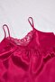 Fuchsia Lace Rope Strap Woven Pajama Set with Satin Shorts Thmaw21Pt0843 - 4