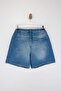 Mavi Yüksek Lastikli Bel City Boy %100 Pamuk Non-Stretch Büyük Beden Denim Şort TBBSS26AP00017 - 6