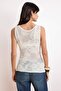 Ekru Bisiklet Yaka Fitted Dokulu Triko İnce Bluz TWOSS26BZ00316 - 6