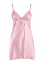 Pembe 2li Çeyiz Set Dantelli Kurdele/Fiyonklu Saten Kuşaklı Dokuma Sabahlık + Gecelik THMSS25GC00010 - 5