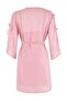 Pembe 2li Çeyiz Set Dantelli Kurdele/Fiyonklu Saten Kuşaklı Dokuma Sabahlık + Gecelik THMSS25GC00010 - 9