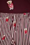 Unisex Claret Red Regular Fit Teddy Bear Printed Knitted Shorts Pajama Set Tmnss24Pt00034 - 7