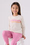 Girl's Cream Long Sleeve Pajama Set - 2