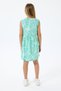 Girl's Crew Neck Embroidered Summer Relaxed Fit Green Dress Us2508-C-V2 - 4