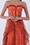 Strapless Neckline Slit Skirt Ruffle Evening Dress Orange 9705163 - 7
