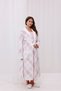 Powder Plaid Long Sleeve Cotton Full Length Maternity Nightgown-Pajamas Set of 2 - 5