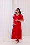 Cherry Lace Detailed Long Dressing Gown Maternity Nightgown-Dressing Gown Set of 2 - 6
