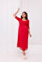 Cherry Sleeve and Collar Lace Design Maternity Nightgown - 5
