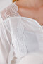 Ecru Special Lace Design Cotton Maternity Pajama Set - 7
