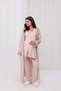 Beige Lace Detailed Design Full Length Maternity Maternity Pajamas Set of 3 - 6