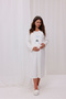 Blue Rabbit Patterned Cotton Long Sleeve Full Length Maternity Nightgown-Robe Set of 2 - 6