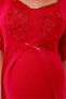Cherry Sleeve and Collar Lace Design Maternity Nightgown - 3