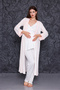 Ecru Strap Breastfeeding Featured Maternity Maternity Pajamas Set of 3 - 7