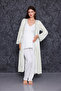 Green Striped Maternity Maternity Pajama Set with Breastfeeding Feature