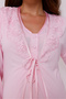 Powder Lace Detailed Design Full Length Maternity Maternity Pajamas Set of 3 - 7