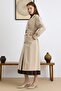 Apolet Detailed Low-Sleeve Water-Repellent Unlined Trench Coat Stone 6827 - 6