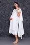 Ecru Fisto Linen Maternity Nightgown-Dressing Gown Set of 2 - 2