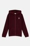 Emperor Penguin Supersoft Full-Zip Children's Hoodie - Burgundy - 3