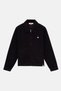 Panda Full-Zip Velvet Jacket - Black