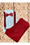Boy's Long Fold Sleeve Shirt Pants Suspender Bow Tie Set Bottom Top Set