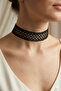 Gothic Black Lace Guipure Choker Necklace