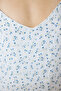 Optical White Lilah Floral V-neck Adjustable Strap Nightdress Sleep Shirt - 3
