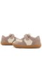 Bob Genuine Leather Cream Sand Fluffy Barefoot Velcro Elastic Baby Sneakers Shoes - 8