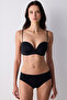 Push up Deep Decolette Black Bra