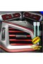 Premium Non-Peelable In-Car Air Conditioner Grill Air Outlet Decorative Strip 10 Pieces - Red