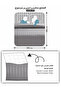 Hotel Striped Comforter Set King Size, 8-Pcs, 260x240 cm, Bedding Set, All Season, Microfiber - 3