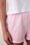 White Printed Cotton Pyjama Set With Suspender Shorts - 3
