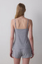 Mix Gray Mélange Lilah Lace Detailed Adjustable Strap Shorts Pyjama Set - 4