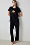 Black Cotton Pyjama Set