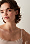 Beige Modal Thin-strap Athlete Slip - 2