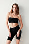 Black Nu Basic Short Leggings Pajama Bottom - 2