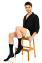 Premium Navy Blue Classic Men's Winter Bamboo Socks 6 Pairs Boxed - 41-45 - 20601 - 3