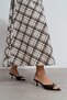 Promise Brown Raschel Rustic Patterned Pointed Toe Women's Thin Heeled Slippers - 4