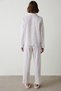 Gardenia Cute Flowers Floral Shirt Collar Long Sleeve Pajama Set - 4