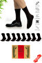 Premium Summer Seamless Bamboo Socks Set of 8 Brown with Kraft Box - 41-44 - 473