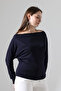 Women's Off-Shoulder Asymmetrical Long Sleeve Blouse 22153 - 4