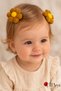 Dd510 Hand Knitted Baby Mustard Yellow Floral Pen Clip Hair Clip (Set of 2) Girls Daisy - 3