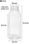 250 ml Smoothie Detox - Clear Plastic Bottle, Cornered Juice Juice, 50 Pieces - 7