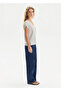 Straight Leg Denim Pants Blue - 3