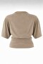 Women's 4-Piece Advantage Package Claret Red, Black, Beige, Brown Body-Fitting Boat Neck Bat Sleeve Blouse 0067 - 7
